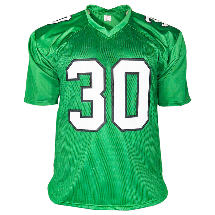 Jihaad Campbell Signed Philadelphia Throwback Green Football Jersey (Beckett)