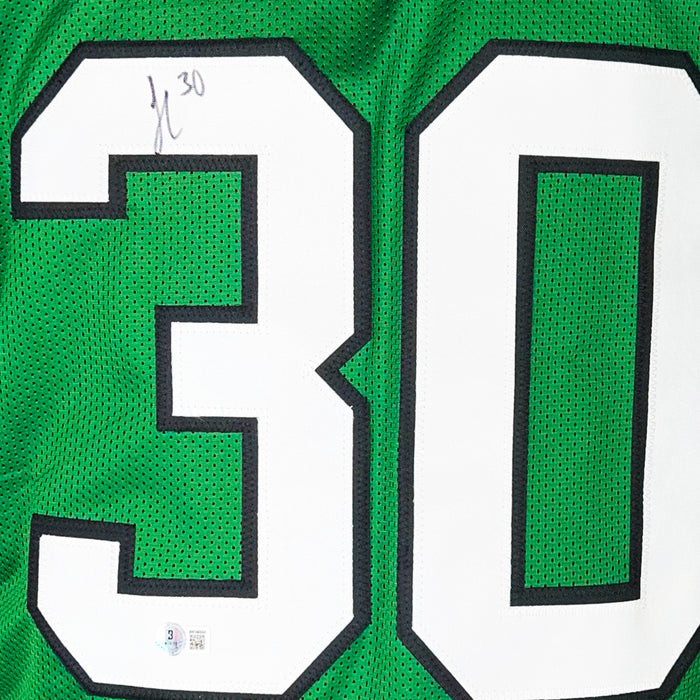 Jihaad Campbell Signed Philadelphia Throwback Green Football Jersey (Beckett)