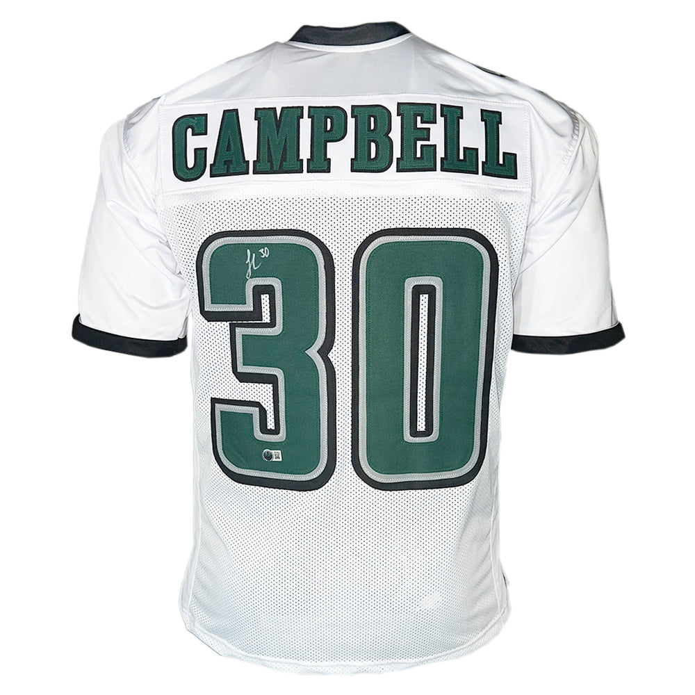 Jihaad Campbell Signed Philadelphia White Football Jersey (Beckett)