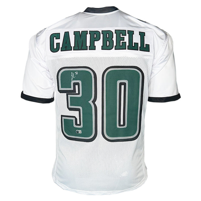 Jihaad Campbell Signed Philadelphia White Football Jersey (Beckett)