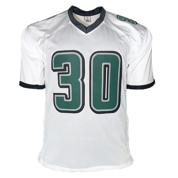 Jihaad Campbell Signed Philadelphia White Football Jersey (Beckett)