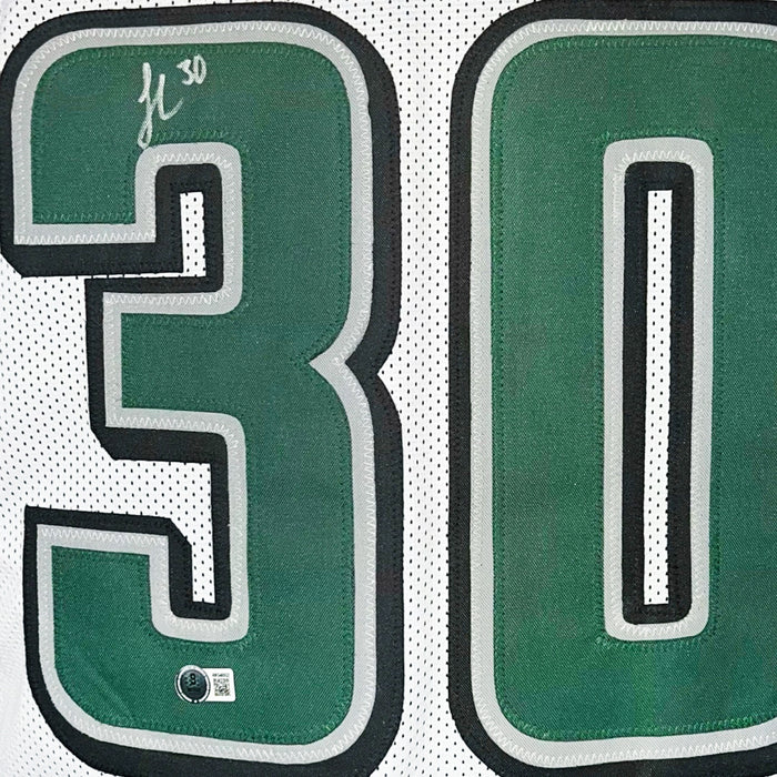 Jihaad Campbell Signed Philadelphia White Football Jersey (Beckett)