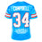 Earl Campbell Signed Stats Houston Light Blue Football Jersey (JSA)