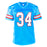Earl Campbell Signed Stats Houston Light Blue Football Jersey (JSA)