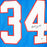Earl Campbell Signed Stats Houston Light Blue Football Jersey (JSA)