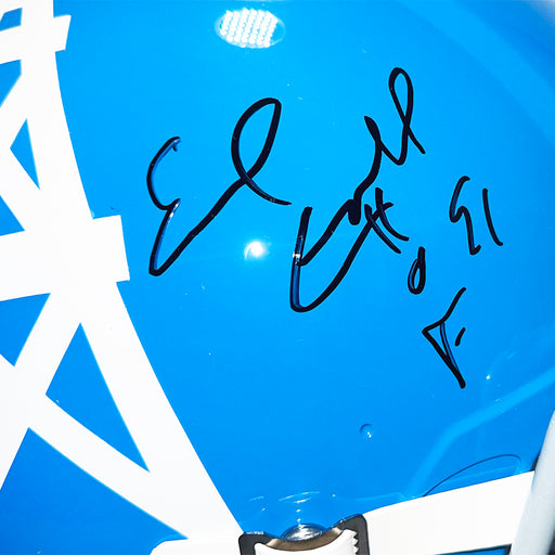 Earl Campbell Signed HOF 91 Inscription Houston Oilers Throwback 60-62 Authentic Speed Full-Size Football Helmet (JSA)