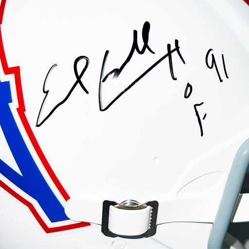 Earl Campbell Signed HOF 91 Inscription Houston Oilers Throwback 75-80 Authentic Speed Full-Size Football Helmet (JSA)