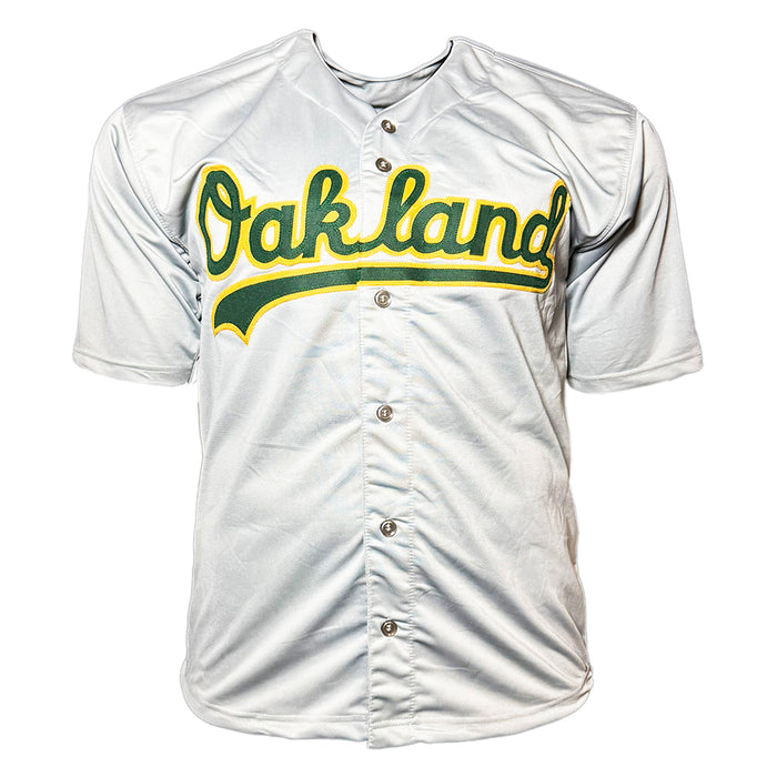 Jose Canseco Signed Oakland Grey Baseball Jersey (JSA)