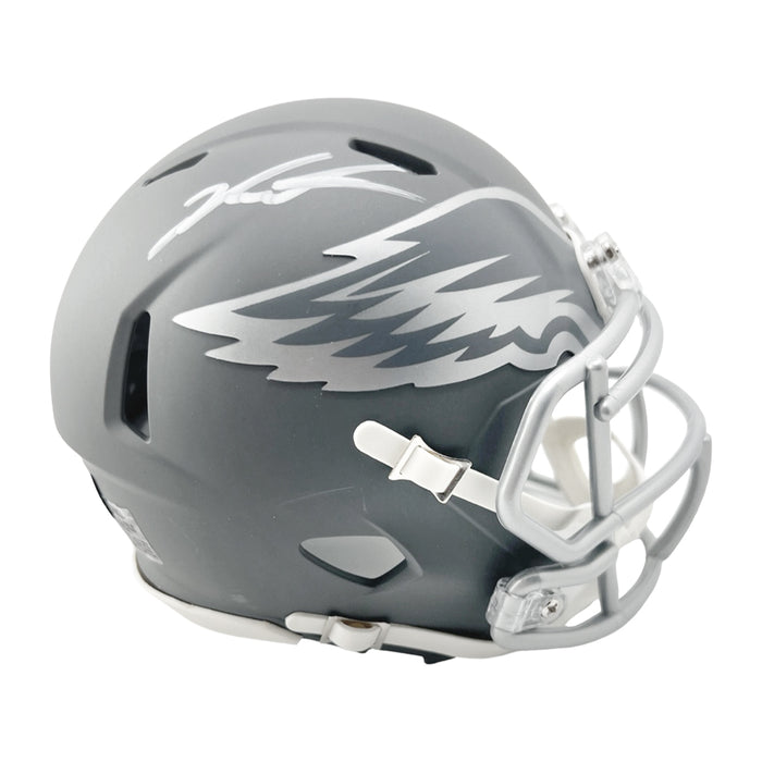 canton eagles football helmet Jalen Carter Signed Philadelphia Eagles Slate Alternate Speed Mini Football Helmet (Beckett)