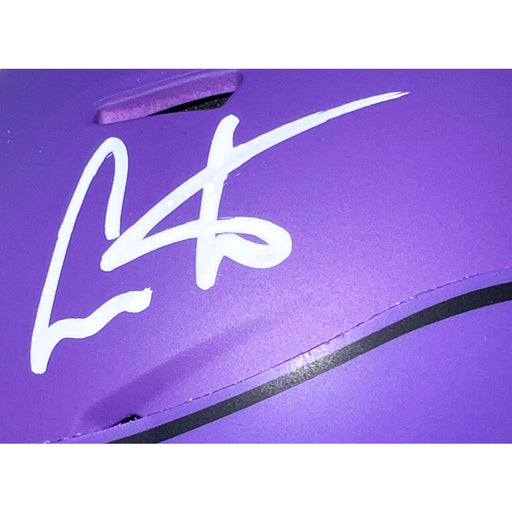 Cris Carter Signed Minnesota Vikings Rave Mini Football Helmet (Beckett)