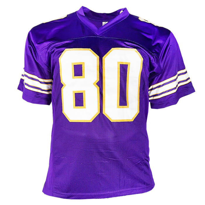 Cris Carter Signed Minnesota Purple Football Jersey (Beckett)
