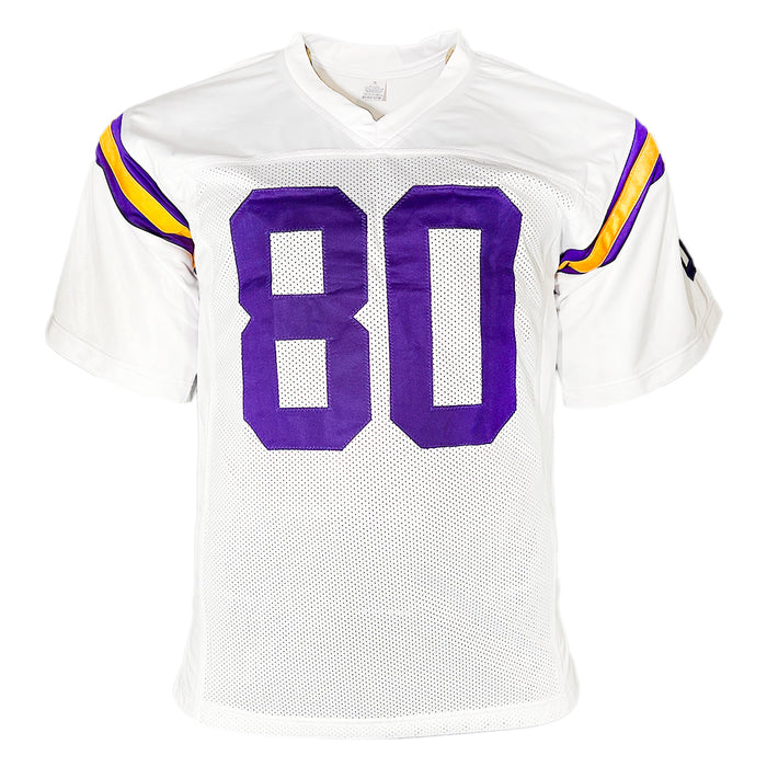 Cris Carter Signed Minnesota White Football Jersey (Beckett)