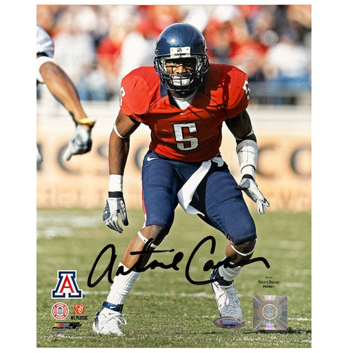 Antoine Cason Signed Arizona College Pose 1 Football 8x10 Photo (JSA)