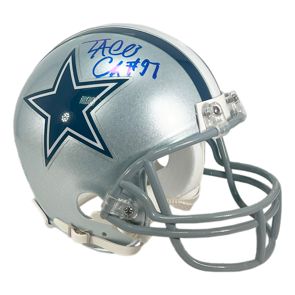 Taco Charlton Signed Dallas Cowboys Mini Football Helmet (JSA)