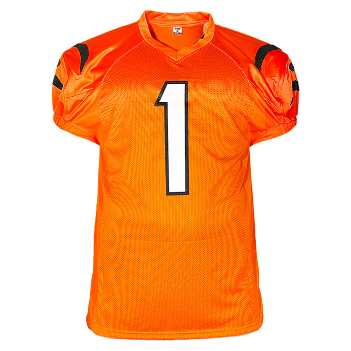 Ja'Marr Chase Signed Cincinnati Orange Game Style Football Jersey (Beckett)