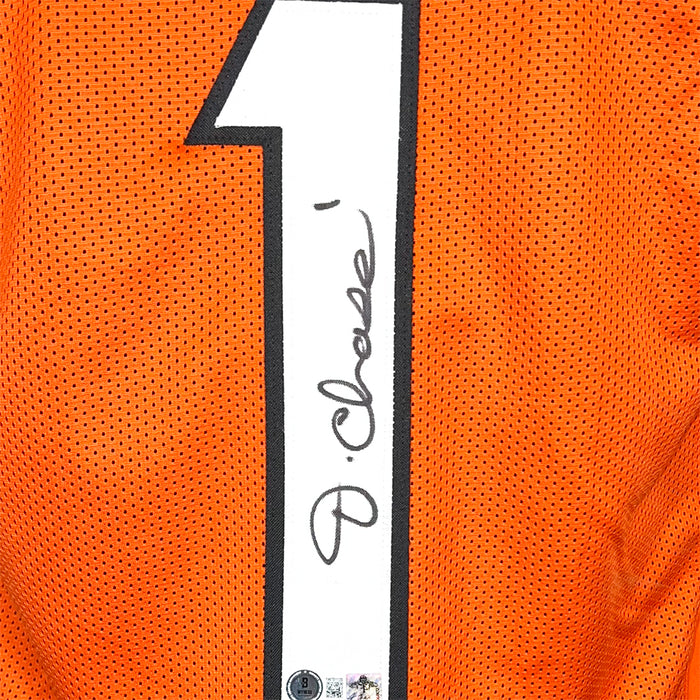Ja'Marr Chase Signed Cincinnati Orange Football Jersey (Beckett)