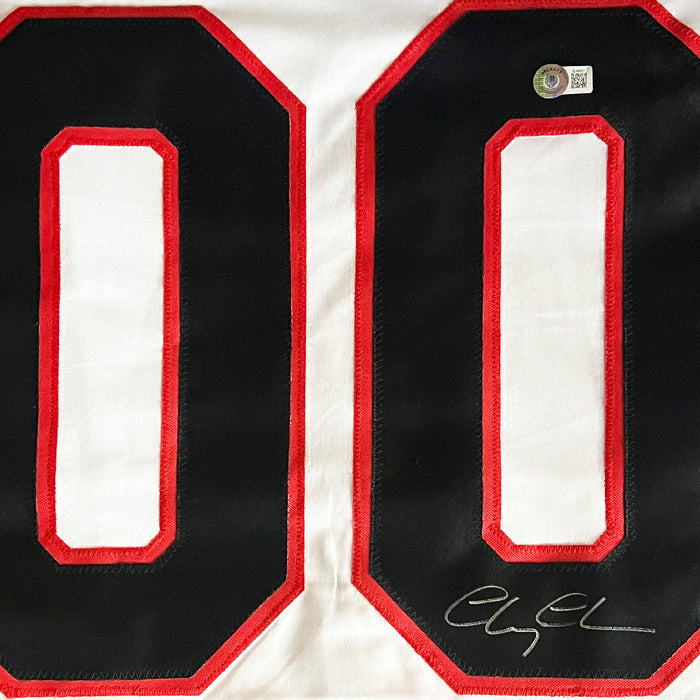 Chevy Chase Signed Griswold Chicago White Hockey Jersey (Beckett)