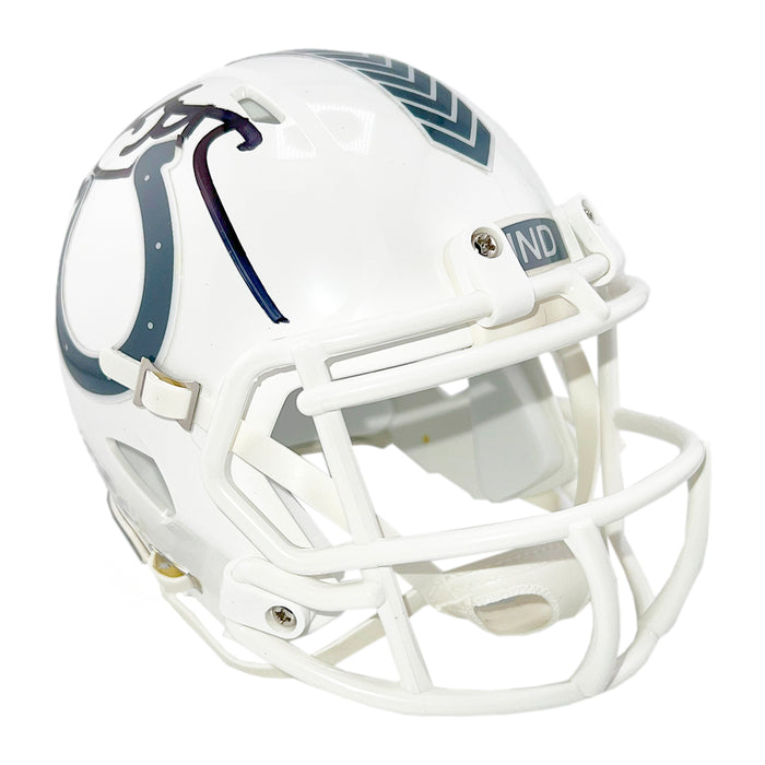 Dallas Clark Signed Indianapolis Colts Salute to Service 2024 Mini Football Helmet (Beckett)