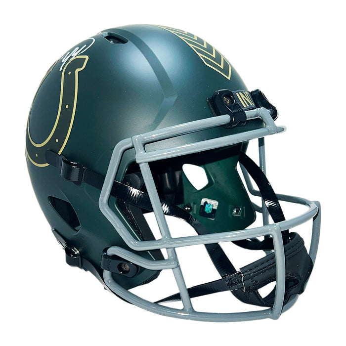Dallas Clark Signed Indianapolis Colts Salute 2025 Full-Size Replica Football Helmet (JSA)