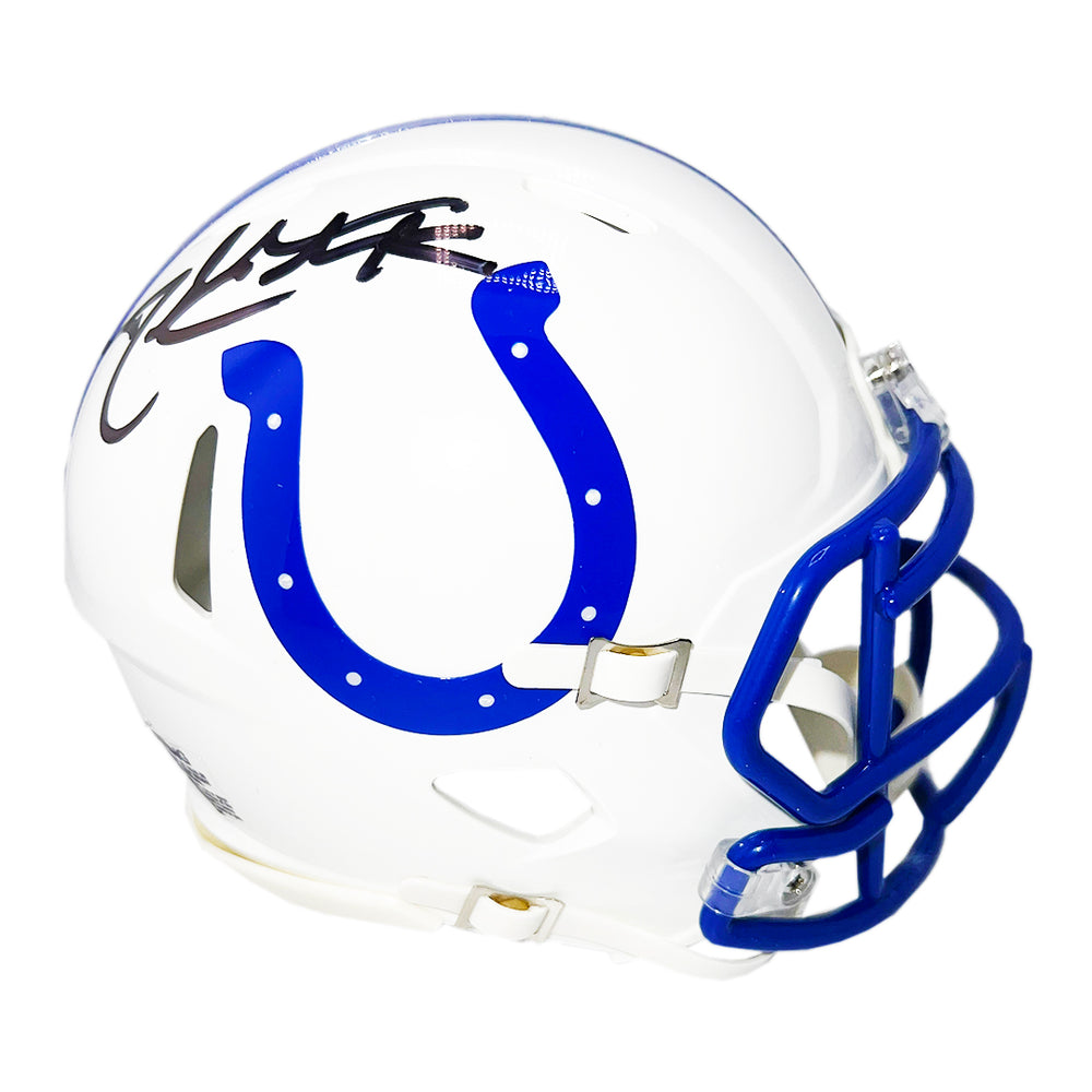 Dallas Clark Signed Indianapolis Colts Throwback 95-03 Speed Mini Football Helmet (JSA)