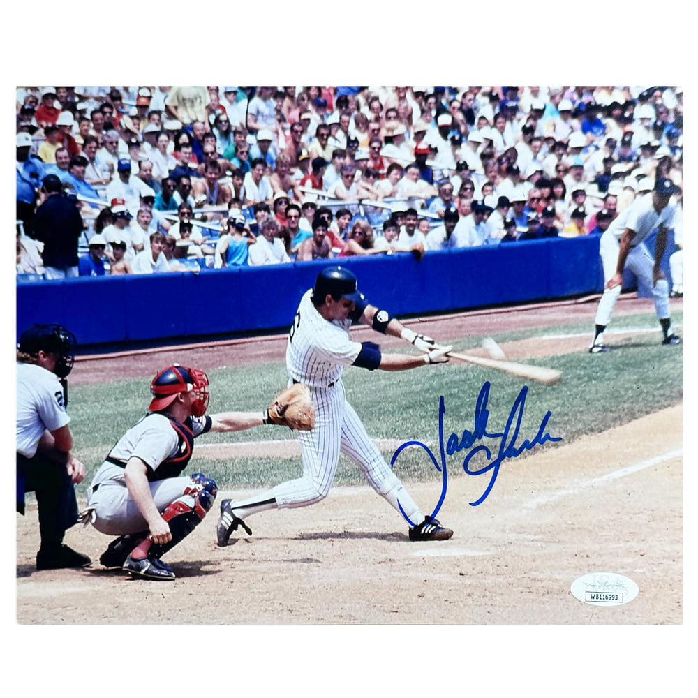 Jack Clark Signed New York Pose 2 Baseball 8x10 Photo (JSA)