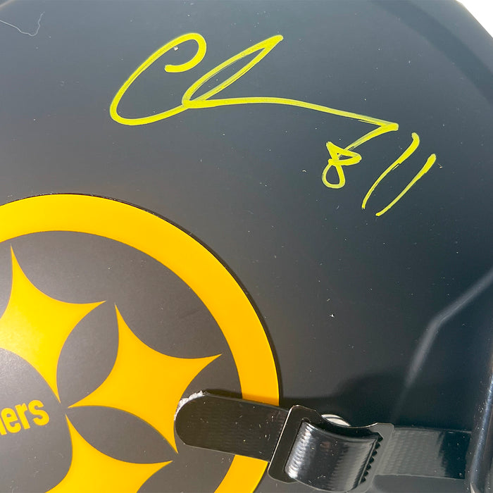 Chase Claypool Signed Pittsburgh Steelers Eclipse Speed Full-Size Replica Football Helmet (Beckett)