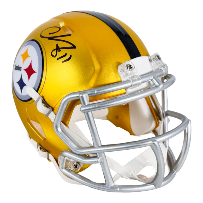 Chase Claypool Signed Pittsburgh Steelers Blaze Mini Football Helmet (Beckett)