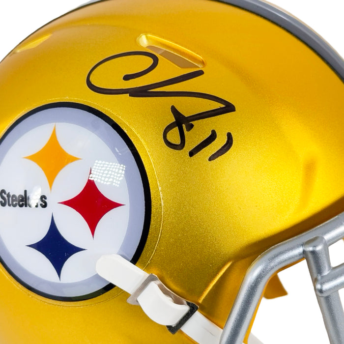 Chase Claypool Signed Pittsburgh Steelers Blaze Mini Football Helmet (Beckett)