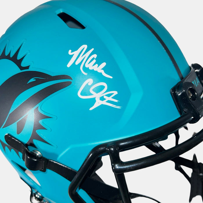 Marks Brothers Mark Clayton & Mark Duper Signed Miami Dolphins Rave Full-Size Replica Football Helmet (JSA)