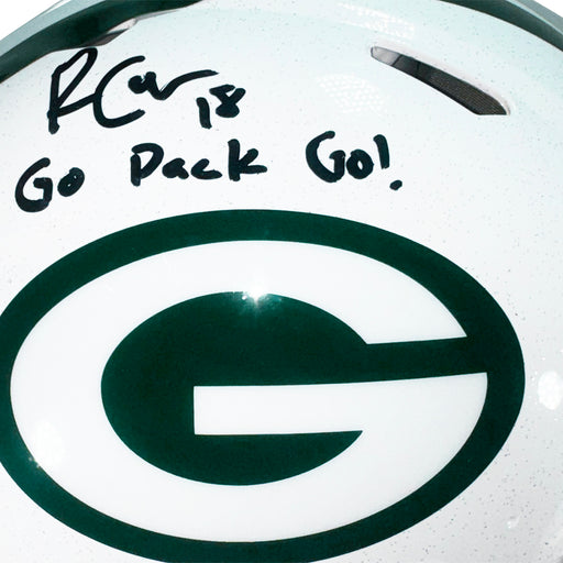 Randall Cobb Signed Go Pack Go! Inscription Green Bay Packers Alt 2024 Authentic Speed Full-Size Football Helmet (JSA)