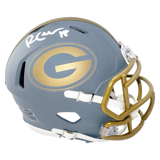 Randall Cobb Signed Green Bay Packers Slate Alternate Speed Mini Football Helmet (JSA)