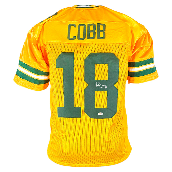 Randall Cobb Signed Green Bay Yellow Football Jersey (JSA)