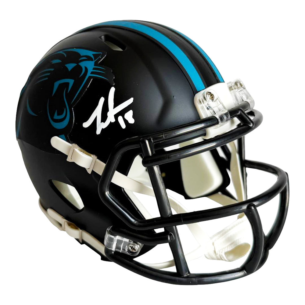 Jalen Coker Signed Carolina Panthers Alt 2022 Speed Mini Football Helm — RSA