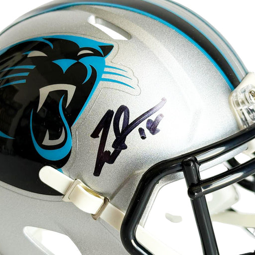Jalen Coker Signed Carolina Panthers Speed Mini Football Helmet (JSA)