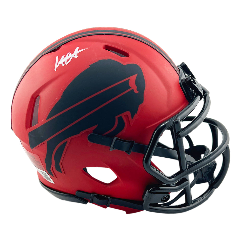 Keon Coleman Signed Buffalo Bills Rave Mini Football Helmet (Beckett)