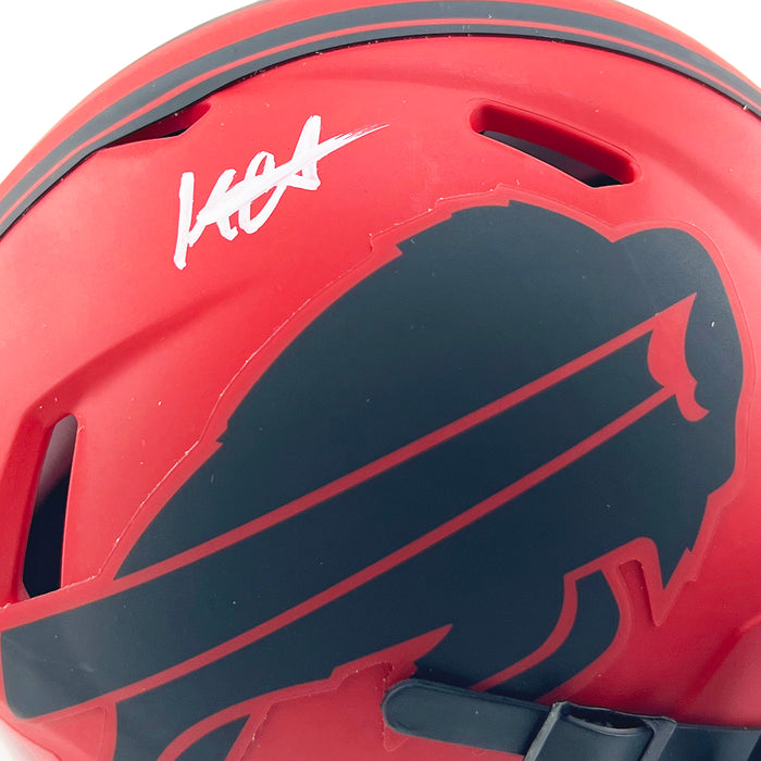 Keon Coleman Signed Buffalo Bills Rave Mini Football Helmet (Beckett)