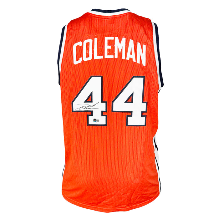 Derrick Coleman Signed Syracuse College Orange Basketball Jersey (Beckett)