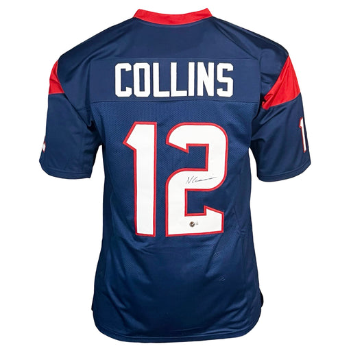 Nico Collins Signed Houston Blue Football Jersey (Beckett)