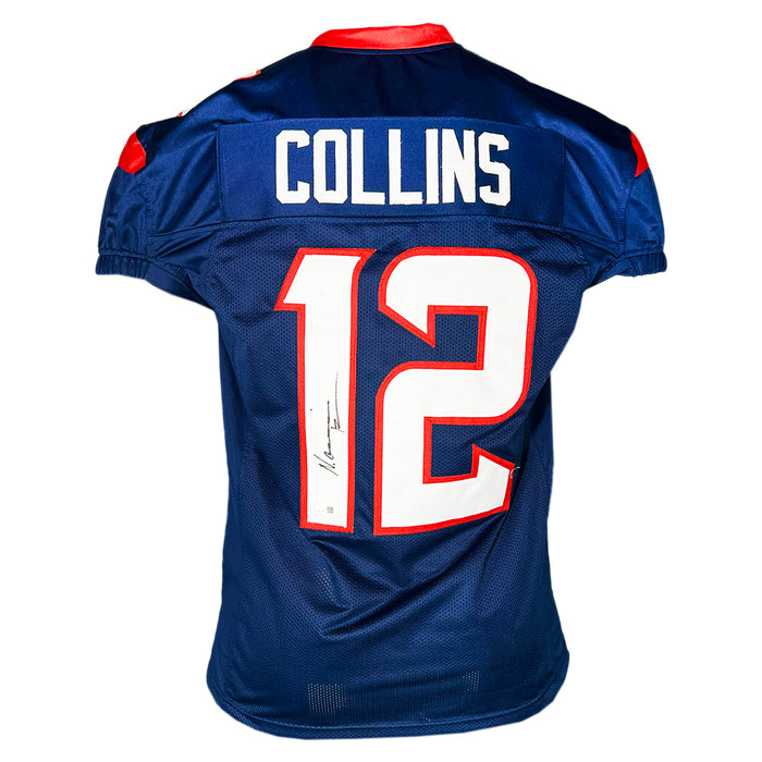 Nico Collins Signed Houston Navy Game Style Football Jersey (JSA)