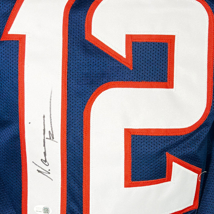 Nico Collins Signed Houston Navy Game Style Football Jersey (JSA)