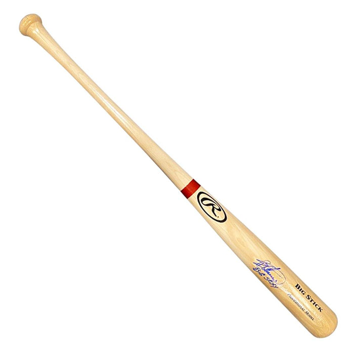 Bartolo Colon Signed Big Sexy Inscription Rawlings Pro Blonde Red Ring Baseball Bat (JSA) - RSA