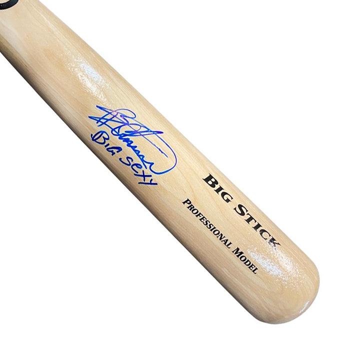 Bartolo Colon Signed Big Sexy Inscription Rawlings Pro Blonde Red Ring Baseball Bat (JSA) - RSA
