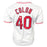 Bartolo Colon Signed Cleveland White Baseball Jersey (JSA)