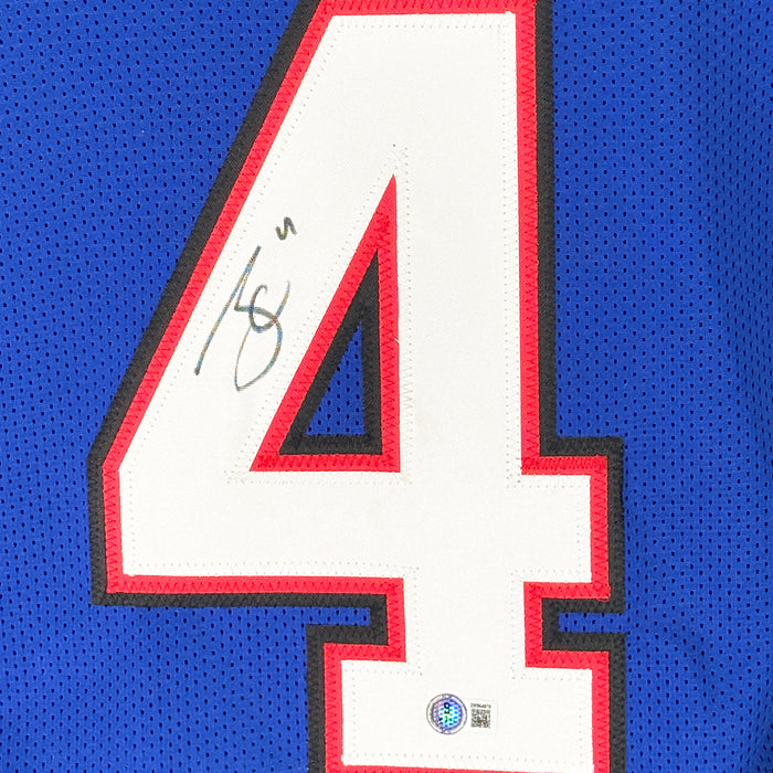 James Cook Signed Buffalo Blue Football Jersey (Beckett)