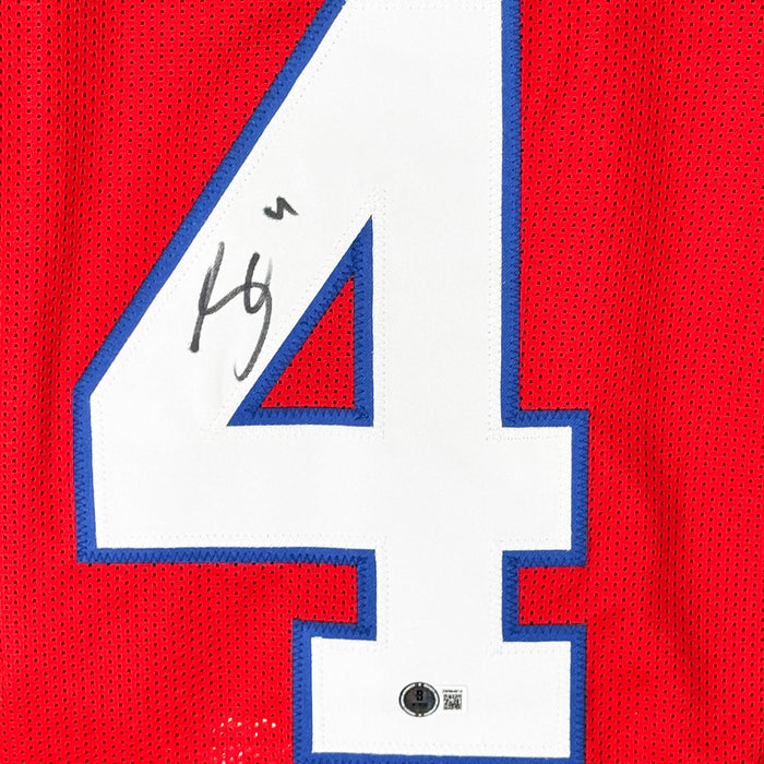 James Cook Signed Buffalo Red Football Jersey (Beckett)