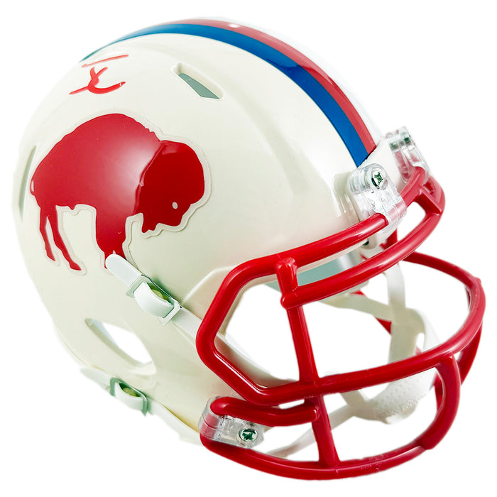 buffalo bills speed mini football helmet this Speed Mini football helmet is made specifically for fans of the Buffalo Bills and blends modern performance with classic style Bills Triplets Signed Buffalo Bills