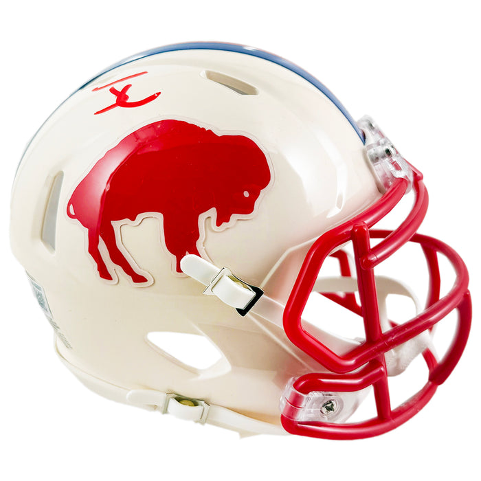 James Cook Signed Buffalo Bills Retro Speed Mini Football Helmet (Beckett)