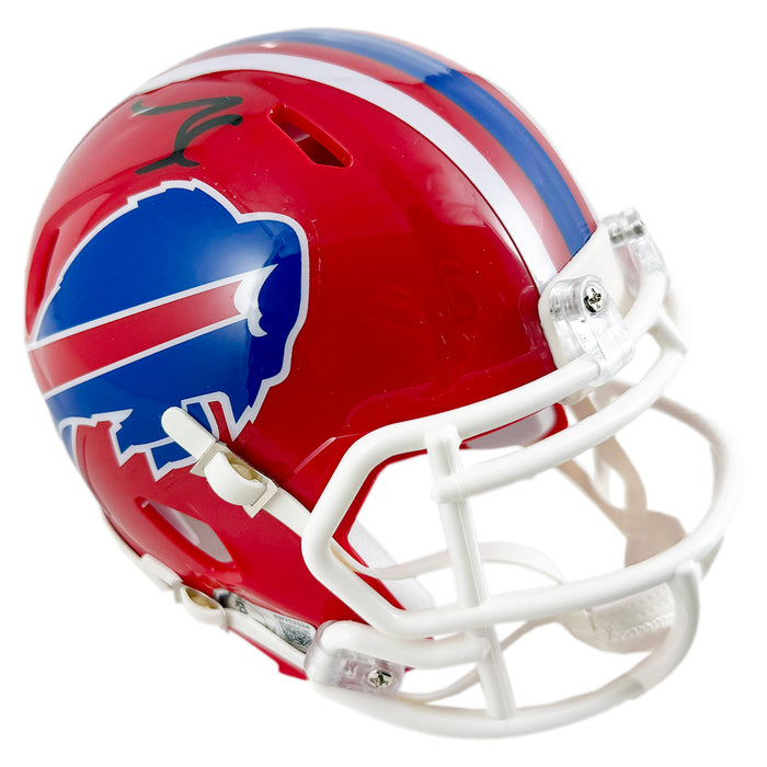 James Cook Signed Buffalo Bills Throwback 87-01 Speed Mini Football Helmet (Beckett)