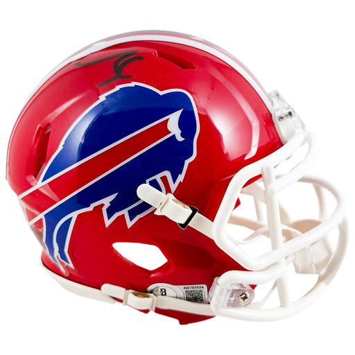 James Cook Signed Buffalo Bills Throwback 87-01 Speed Mini Football Helmet (Beckett)