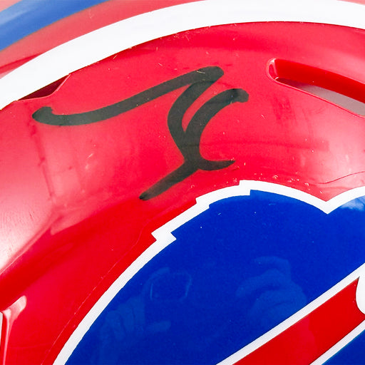 James Cook Signed Buffalo Bills Throwback 87-01 Speed Mini Football Helmet (Beckett)